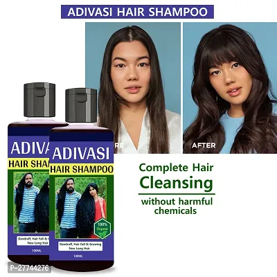 Adivasi pink Herbal Shampoo For Hair Nourishment Healthy Scalp Hair Growth (100ML Adivasi Shampoo 1 pcs)-thumb2