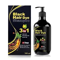 Black Hair Dye Herbal 3 in 1 original Instant Black Hair Shampoo for Women Men 300 ML-thumb2