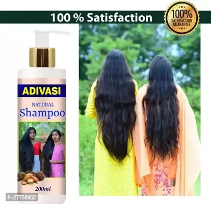 Adivasi pink Herbal Shampoo For Hair Nourishment Healthy Scalp Hair Growth (200ML Adivasi Shampoo 1 pcs)-thumb0