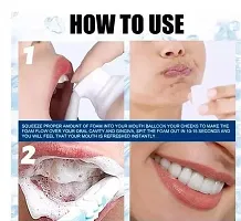 Teeth Whitening Foam Toothpaste Makes You Reveal Perfect  White Teeth, Natural Whitening Foam Toothpaste Mousse with Fluoride Deeply Clean Gums Remove Stains- 60 ML-thumb2
