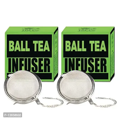 Tea Ball Infuser (Tea Strainer, Ball Strainer, Tea Filter, Tea Maker, Tea Ball, Stainless Steel) |Stainless Steel Food Grade Mesh | Perfect for Brewing Loose Leaf Tea ( 2 Units)