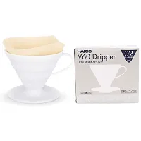 Hario V60 Plastic Coffee Dripper (Size 02, White)-thumb1