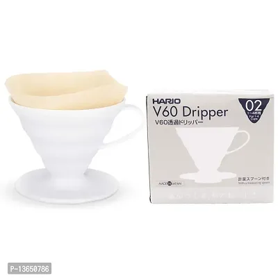 Hario V60 Plastic Coffee Dripper (Size 02, White)-thumb2