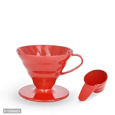 Hario V60 Plastic Coffee Dripper (Size 02, Red)
