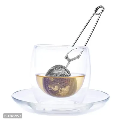 TGL Perfect Pincer Ball Shaped Stainless Steel Loose Leaf Tea Infuser/Strainer with Squeeze Handle |Mesh Infuser (Tea Ball Infuser, Tea Strainer, Ball Strainer, Tea Filter, Tea Maker) 2 Units-thumb4