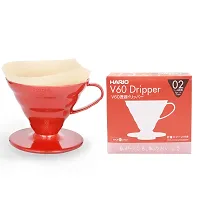 Hario V60 Plastic Coffee Dripper (Size 02, Red)-thumb3