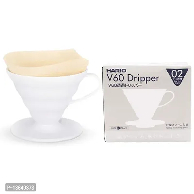 Hario V60 Plastic Coffee Dripper (Size 02, White)-thumb5
