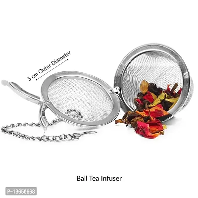 Tea Ball Infuser (Tea Strainer, Ball Strainer, Tea Filter, Tea Maker, Tea Ball, Stainless Steel) |Stainless Steel Food Grade Mesh | Perfect for Brewing Loose Leaf Tea ( 2 Units)-thumb5