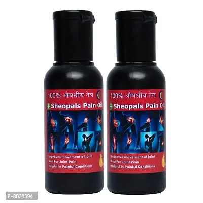 Sheopals Ayurvedic Pain Relief Oil for Joint, Back, Knee, Shoulder and Muscular Pain Oil - 60 ml (pack of 2)