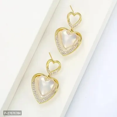 Korean Style Heart Western Earrings