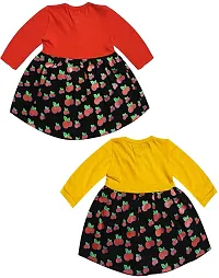 Shopoline Cotton Full Sleeve Frock Design for New Born Baby Kids Girls Infant Pack of 2-thumb1