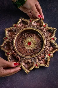 Handicraftian 9 Diya Plate-thumb2