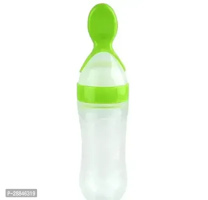 Classy Silicone Feeding Bottle With Spoon-thumb0