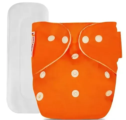 IMPROVUS Free Size Washable & Reusable Cloth Diaper With 1 Dry Feel Absorbent Soaker Pad (3Months- 3Years)