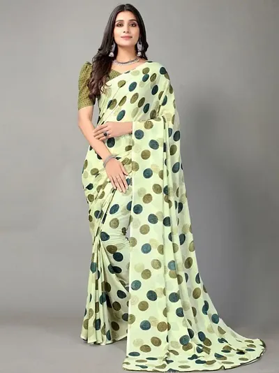 Elegant Georgette Saree with Blouse piece 