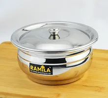 Ramila Serving Handi Set With Lid ,Patila Set, Bhagona Set Cookware Set And Cooking Pot-Capacity 1000ml,750ml-thumb3