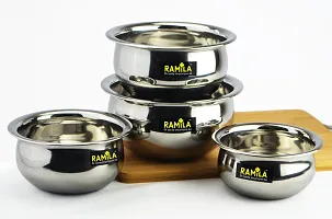 Stainless Steel Handi Set, Serving Handi,Cookware Set ,Patila, Bhagona, Cookware Set -Capacity-1.5liter,1liter,0.75liter,0.50liter-thumb2