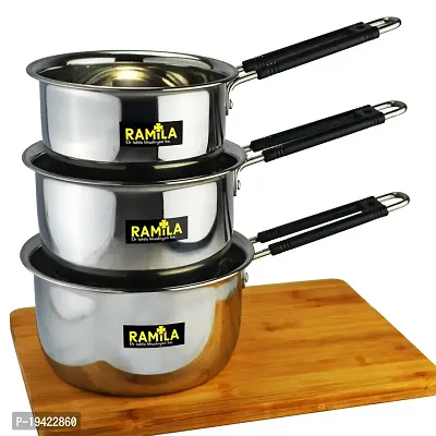 Ramila Sauce Pan Milk Pan Tea Pan Pot Pan- Capacity-2-liter,1.5-liter,1-liter