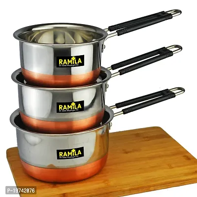 Ramila Sauce Pan, Milk Pan, Tea Pan ,Pot Pan Bhagona - Capacity-2liter,1.5liter,1liter-thumb0