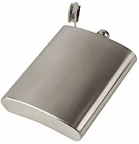 Flask Matallic Sliver Beverage Holder Steel Hip Flask 207 ml-thumb2