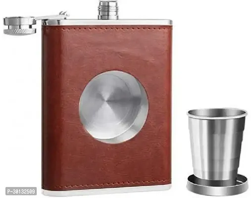 Hip Flask Hidden Shot Glass Stainless Steel Hip Flask 236 ml