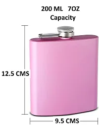 Hip Flask 7 OZ Matt PINK Stainless Steel Hip Flask 200 ml-thumb1