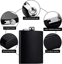 Black Hip Flask Stainless Steel Leak Proof Portable Bottle Hip Flask 500 ml-thumb2