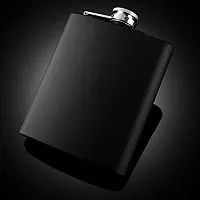 Black Hip Flask Stainless Steel Leak Proof Portable Bottle Hip Flask 500 ml-thumb1