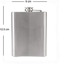 Stainless Steel Super Quality Flat Reusable BpaFree Portable Notebook Style Ultra Slim Hip Flask Stainless Steel Hip Flask 210 ml-thumb2