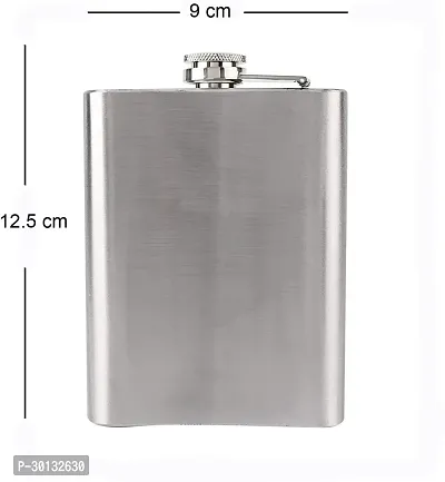 Stainless Steel Super Quality Flat Reusable BpaFree Portable Notebook Style Ultra Slim Hip Flask Stainless Steel Hip Flask 210 ml-thumb3