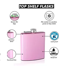 Hip Flask 7 OZ Matt PINK Stainless Steel Hip Flask 200 ml-thumb2