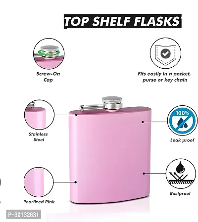 Hip Flask 7 OZ Matt PINK Stainless Steel Hip Flask 200 ml-thumb3