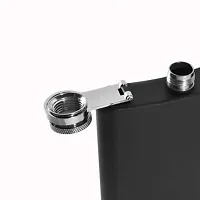 Black Stainless Steel Hip Flask Drinks Stainless Steel Hip Flask 200 ml-thumb3