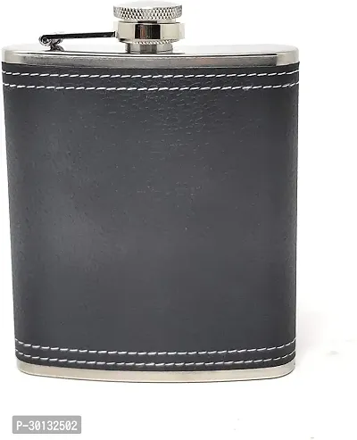 Leather Wrapped Stainless Steel Hip Flask Stainless Steel Hip Flask 236 ml