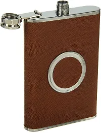 Stainless Steel Leather Hip Flask 236 ml-thumb4