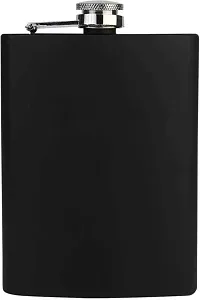 Matte Black Easy Sip Pocket Bottle Stainless Steel Hip Flask 230 ml-thumb1