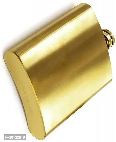 Hip Flask Golden with Funnel Stainless Steel Hip Flask 207 ml-thumb3