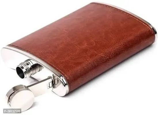 Stainless Steel Leather Hip Flask 207 ml-thumb3