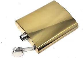 Hip Flask Golden with Funnel Stainless Steel Hip Flask 207 ml-thumb3