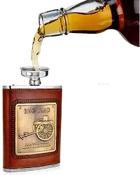 Brown Drinks Stainless Steel Hip Flask 238 ml-thumb2