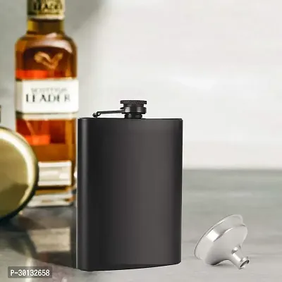 Black Hip Flask 207ml Pocket Size 207 ml-thumb4