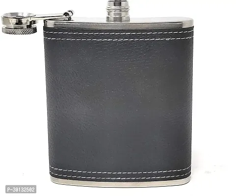 Leather Wrapped Stainless Steel Hip Flask Stainless Steel Hip Flask 236 ml-thumb2