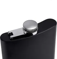 Black Hip Flask 207ml Pocket Size 207 ml-thumb1