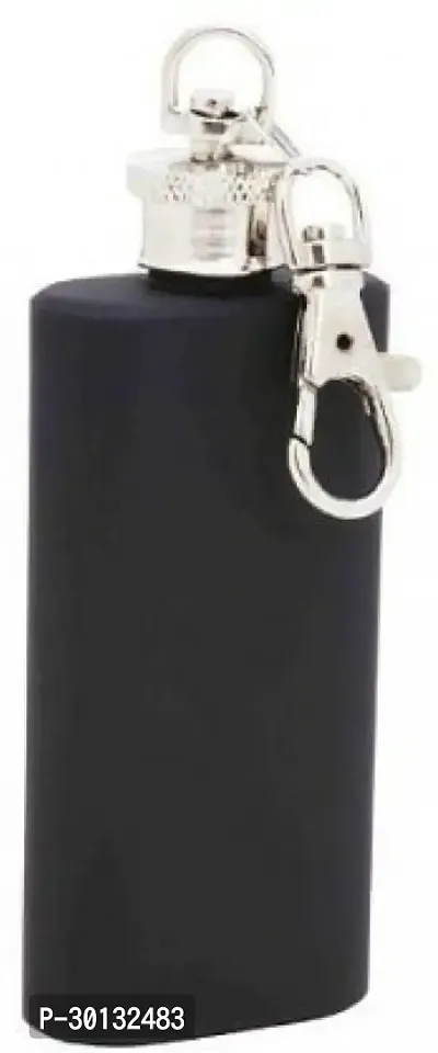 Stainless Steel Pocket Keychain Black Matt Hip Flask Stainless Steel Hip Flask 60 ml