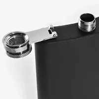 Matt Finish Pocket Black Leak Proof 8 Oz Stainless Steel Hip Flask 230 ml-thumb3