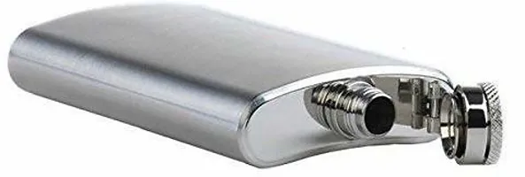 Stainless Steel Hip Flask silver steel Hip Flask 236 ml-thumb1