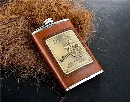 Brown Drinks Stainless Steel Hip Flask 238 ml-thumb3