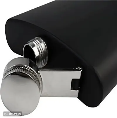 Matt Finish Pocket Black Leak Proof 8 Oz Stainless Steel Hip Flask 230 ml-thumb3