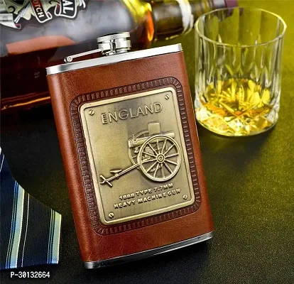 Brown Drinks Stainless Steel Hip Flask 238 ml-thumb2