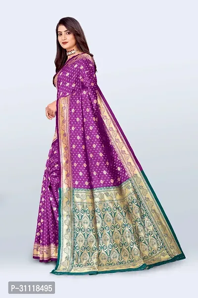 Beautiful Art Silk Jacquard Women Saree with Blouse piece